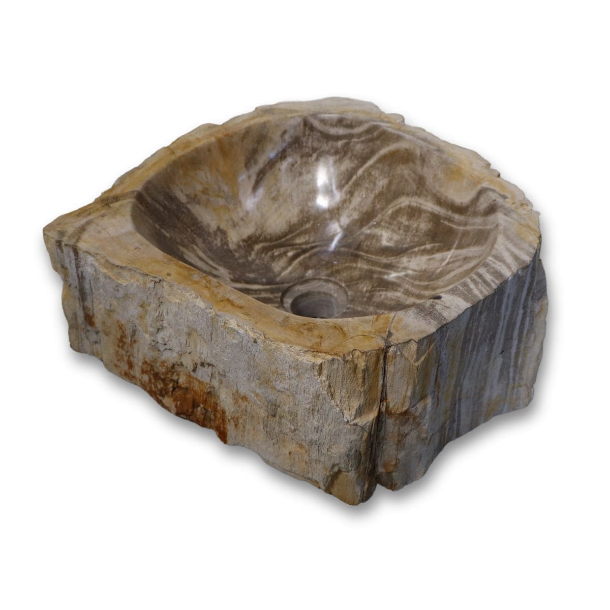 <b>Ovalín de</b> Madera Petrificada Mediano
