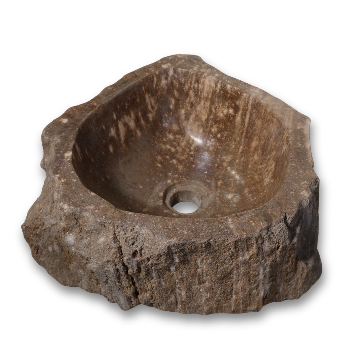 <b>Ovalín de</b> Madera Petrificada Natural Chico