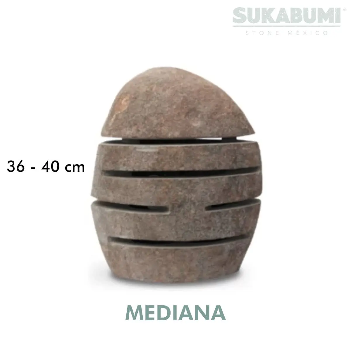 <b>Lámpara de</b> Piedra de Río Mediana