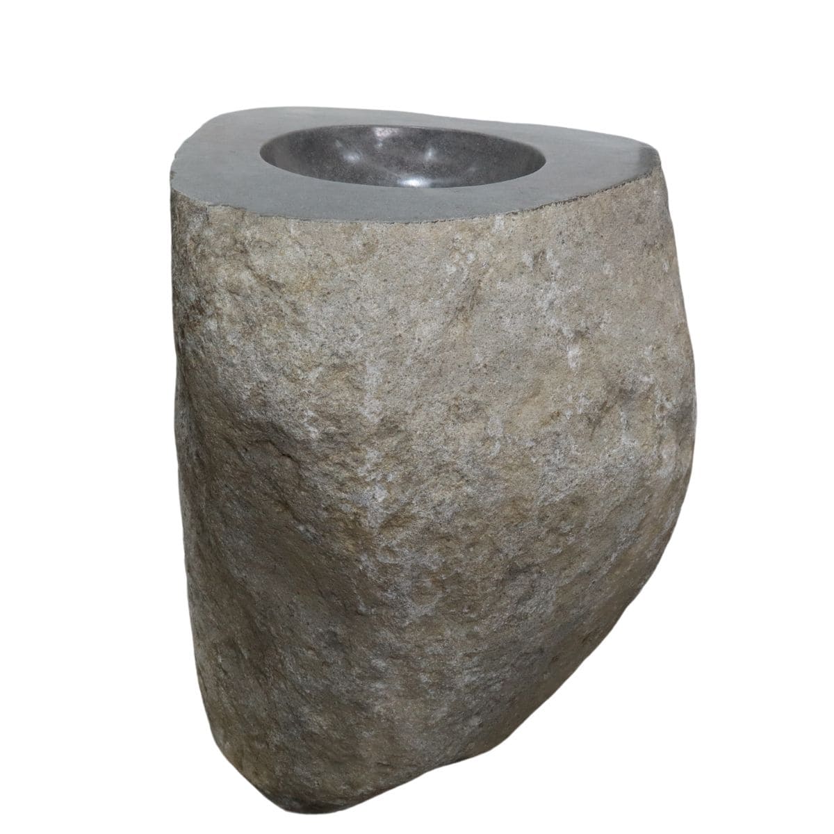 <b>Ovalin de</b> Pedestal Piedra de Rio Cuenco